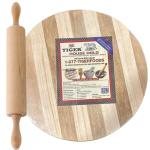 Handmade Wooden Rolling Pin and Board Set