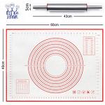 Stainless Steel Rolling Pin with Baking Mat Set