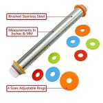 Adjustable Stainless Steel Rolling Pin for Baking