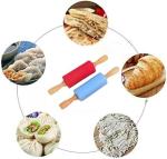 2 Pack Kids Wooden Rolling Pins – Non-Stick Silicone