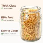 Set of 3 Airtight Glass Storage Jars 1000ml