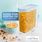 Airtight Food Storage Containers for Pasta & Cereal