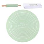 Silicone Baking Mats with Non-Stick Rolling Pin Set