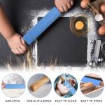 Silicone Rolling Pin with Wooden Handle, 12 Inch