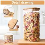 Bamboo-Lid Glass Storage Jars for Pasta and More