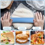 Silicone Rolling Pin with Wooden Handle, 12 Inch