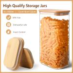 Bamboo-Lid Glass Storage Jars for Pasta and More