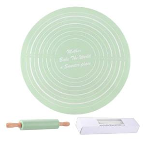 Non-Stick Silicone Rolling Pin and Baking Mat Set
