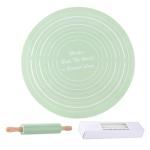 Non-Stick Silicone Rolling Pin and Baking Mat Set