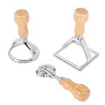 Ravioli Stamp and Cutter Set with Wooden Handle