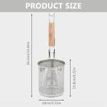 Stainless Steel Pasta Strainer Set with Wooden Handle