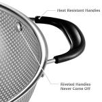 5-Quart Stainless Steel Colander with Easy Grip