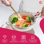 Steel Colander with Long Handles and Deep Base