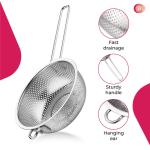 Steel Colander with Long Handles and Deep Base