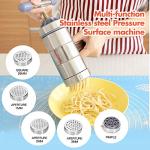 Anmas Stainless Steel Manual Pasta Maker with Attachments