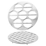 Toyvian 2-Pack Aluminum Dumpling & Ravioli Molds