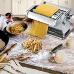 Stainless Steel Manual Pasta Maker with Cutters