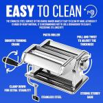 Stainless Steel Manual Pasta Maker with Cutters