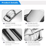 Electric Pasta Machine with Adjustable Speed and Blades