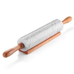 Flexzion Marble Rolling Pin with Wooden Handles