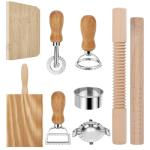 10-Piece Wooden Pasta Making Tools Set