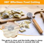 Pasta Cutter Wheel with Wooden Handle for Ravioli