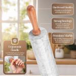 Flexzion Marble Rolling Pin with Wooden Handles