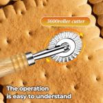 Pasta Cutter Wheel with Long Wooden Handle