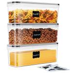 3-Piece Pasta Storage Containers with Lids, 2.3L