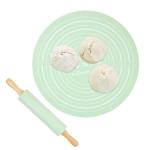 Non-Stick Rolling Pin with Silicone Baking Mat Set