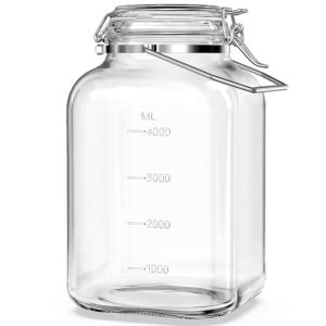 Large Airtight Glass Storage Jar with Handle