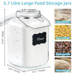 Large Airtight Glass Storage Jar with Handle