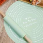 Non-Stick Rolling Pin with Silicone Baking Mat Set