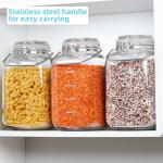 Large Airtight Glass Storage Jar with Handle