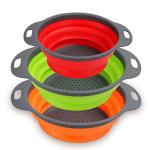 Collapsible Silicone Colander Set for Easy Draining