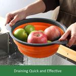 Collapsible Silicone Colander Set for Easy Draining