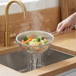UPKOCH Stainless Steel Colander with Long Handle
