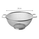 Fackelmann 26cm Stainless Steel Colander with Handles