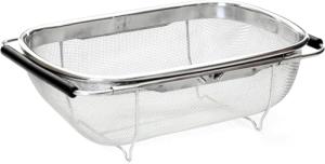 Stainless Steel Over Sink Strainer for Pasta and Veggies