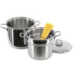 GEEZY 6L Stainless Steel Pasta Pot with Strainer