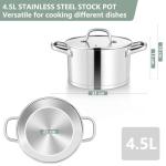 HaWare 4.5L Stainless Steel Stock Pot with Lid