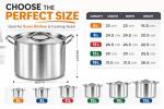 8L Stainless Steel Stock Pot for Pasta & Soup