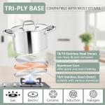 HaWare 4.5L Stainless Steel Stock Pot with Lid