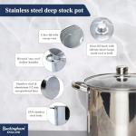 Buckingham 9L Stainless Steel Stock Pot with Lid
