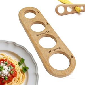 Wooden Spaghetti Portion Measuring Tool with 4 Holes