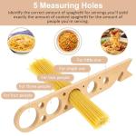 Wooden Spaghetti Measuring Tool with 5 Sized Holes