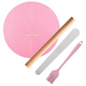 Rolling Pin and Baking Mat Set with Tools