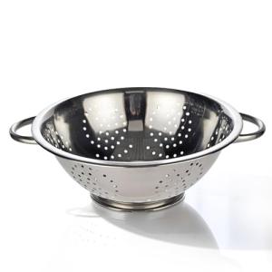 24cm Stainless Steel Colander with Handle and Base
