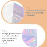 Holographic Ziplock Bags for Pasta Packing, 50-Pack