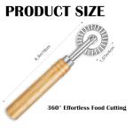 Stainless Steel Ravioli Cutter with Wooden Handle